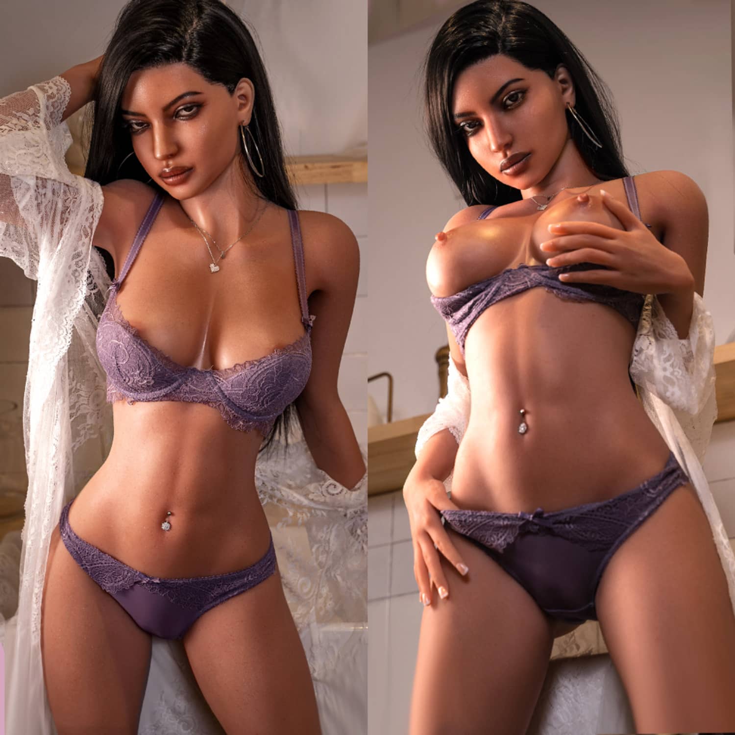 Tête en silicone SYDOLL 166 cm # S14 C-CUP, en stock aux États-Unis