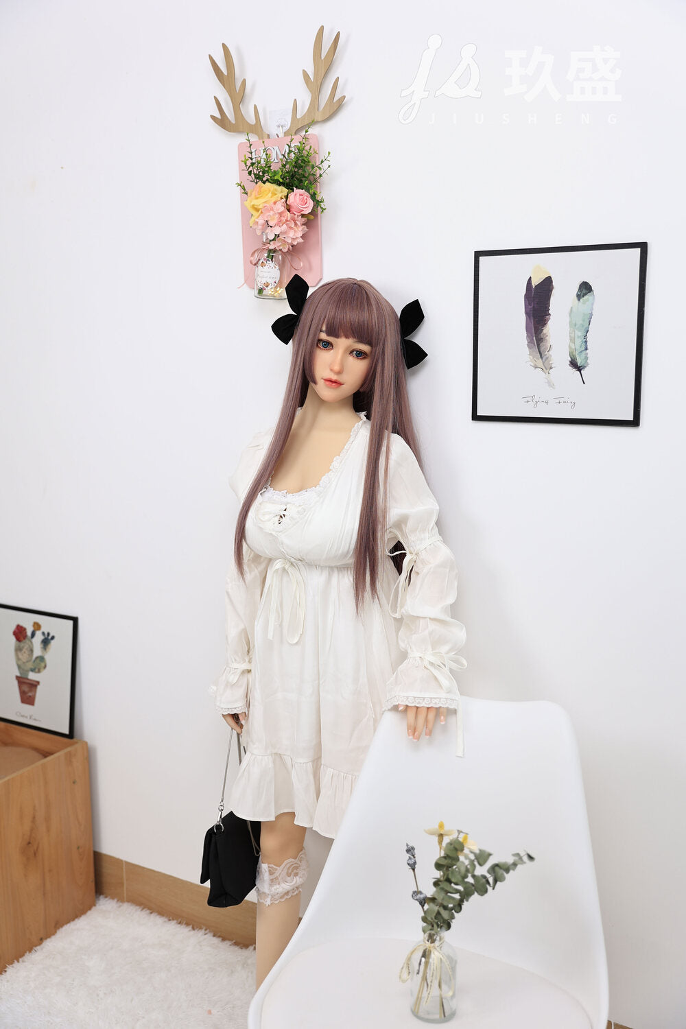 JIUSHENG DOLL 150cm/4ft11 D-cup Testa in silicone Bambola sessuale – Shirley