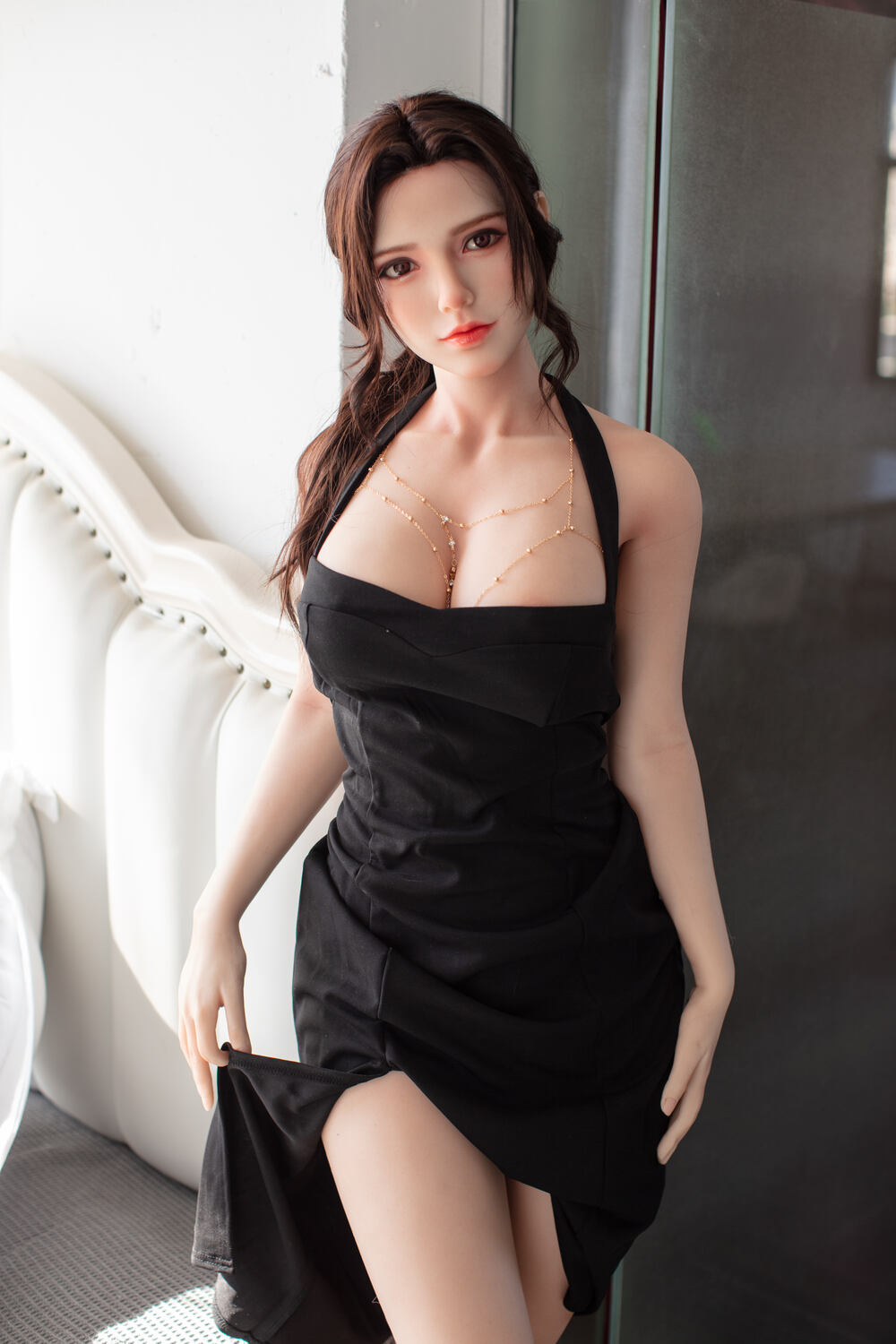 Starpery Doll Muñeca sexual con cabeza de silicona D-Cup de 171 cm (5 pies 7) - Julie