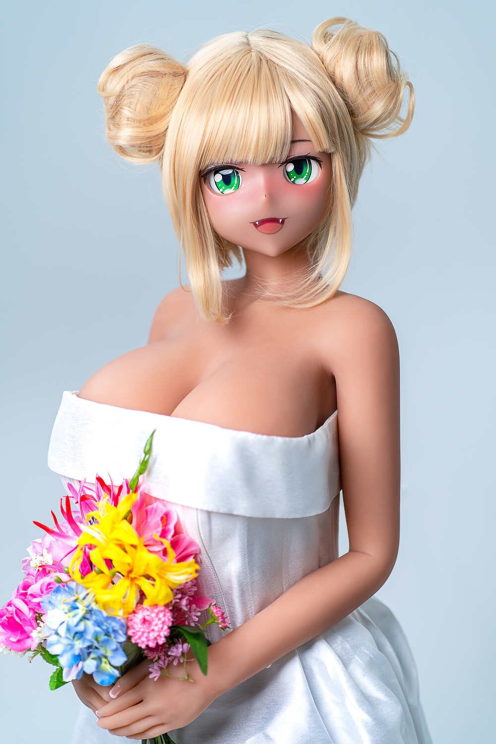 Aotume 155cm/5ft1 H-cup Silicone Head Sex Doll – Blue-eyed Champagne - Dolls inlove